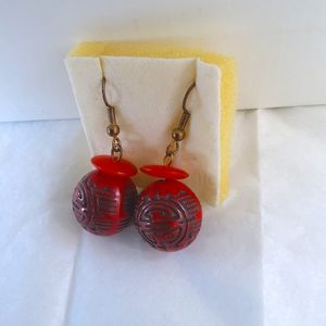 Vintage Japanese Lantern Drop Earrings